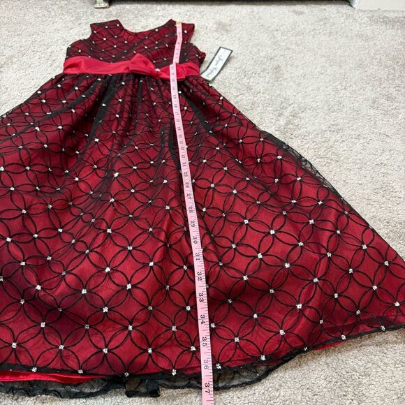 NWT Jayne Copeland Red Special Occasion Girls Formal Dress Holiday Party Size 10 - Picture 10 of 12